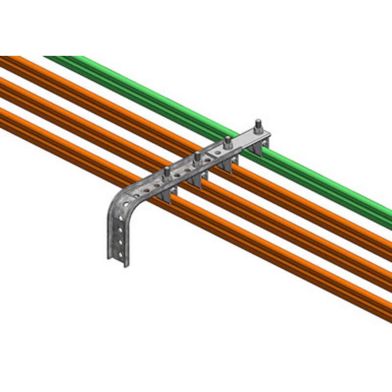 Conductix 8-Bar, Bracket Extension, Flat 5 Long, Cold-Rolled Steel