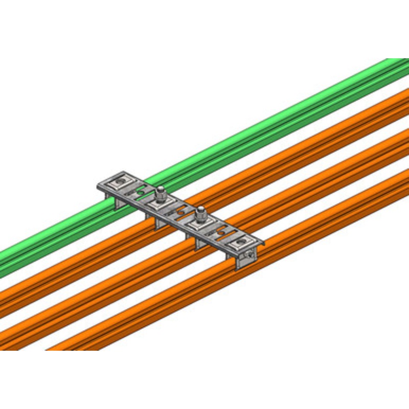 Conductix 8-Bar, Gang Bracket, for Four Cross-Bolt Hangers