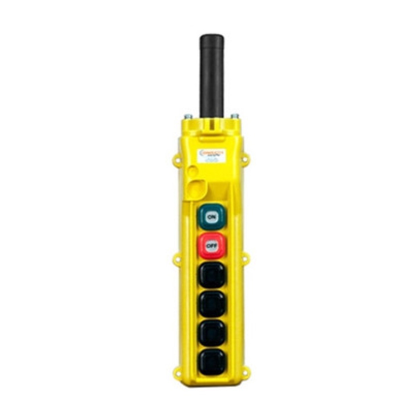 Conductix 80 Series 6-Push Button Pendant Station, Four 1-Speed w/ Momentary On/Off