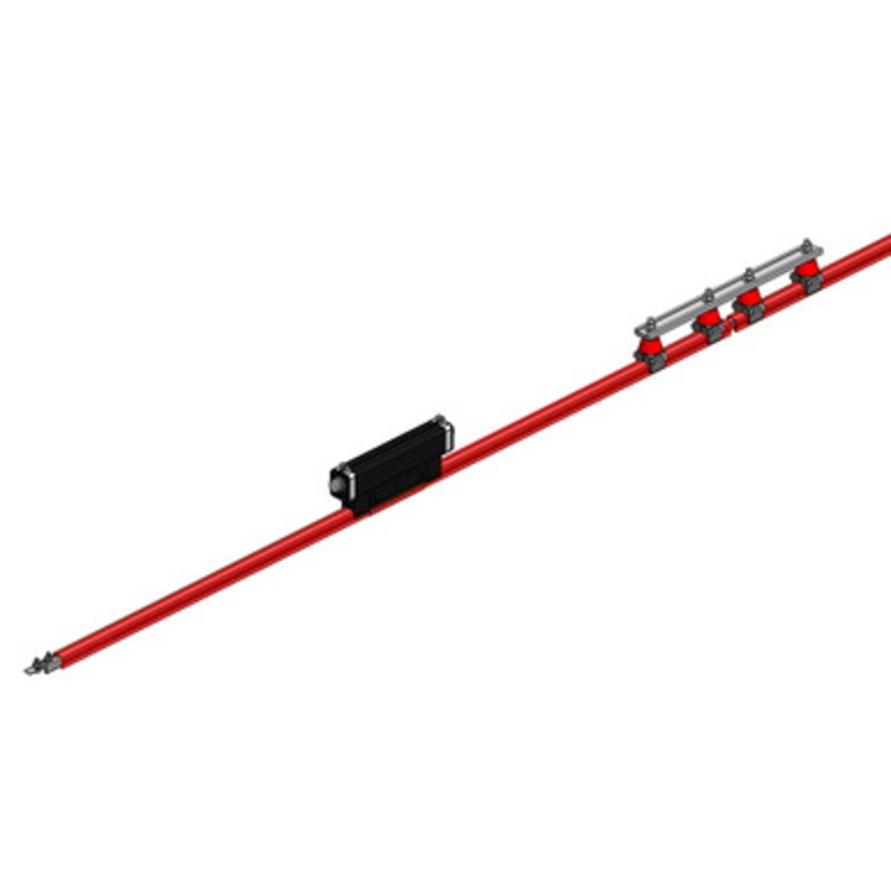Conductix Safe-Lec Power Interrupting Sections, 160A/250A Copper, Red Med Heat Polycarbonate Cover