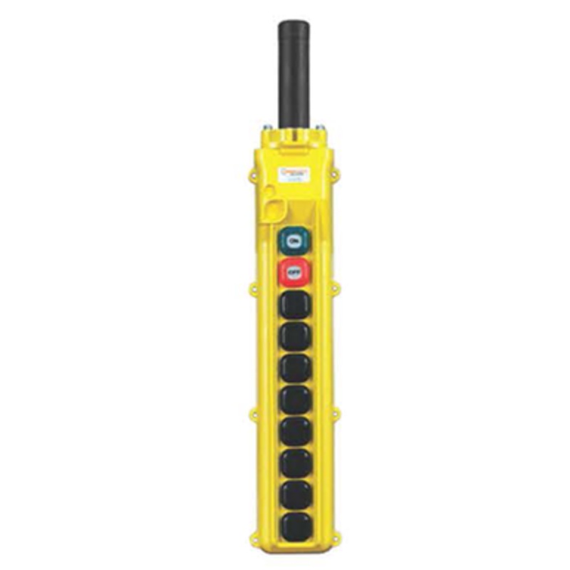 Conductix 80 Series 10-Push Button Pendant Station Eight 2-Speed, w/ Momentary On/Off