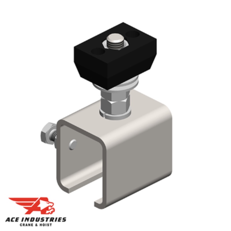Conductix Standard Duty C-Track Festoon Track Anchor Bracket, for Cross Arm Support Channels, Stainless Steel, End-feed style XA-50307
