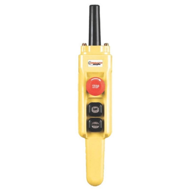 Conductix 80 Series, Pistol Grip Pendant w/Emergency Stop Button 2 Button/Three-Speed Switches