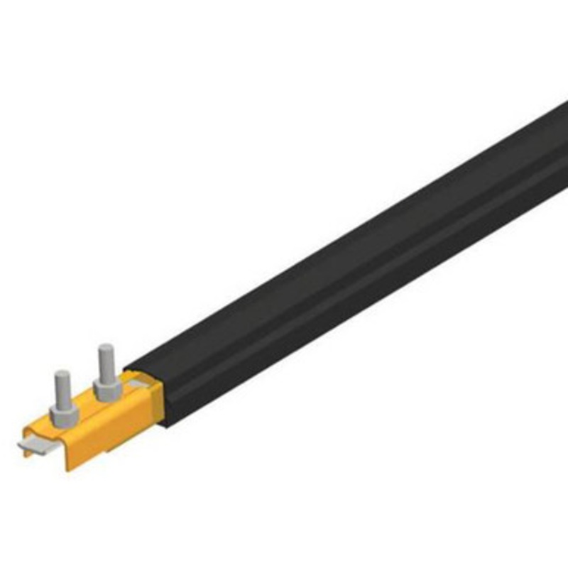 Conductix Safe-Lec 2 Conductor Bar 14.76 ft., 400A Copper, Black UV Resistant PVC Cover, w/ Splice Joint