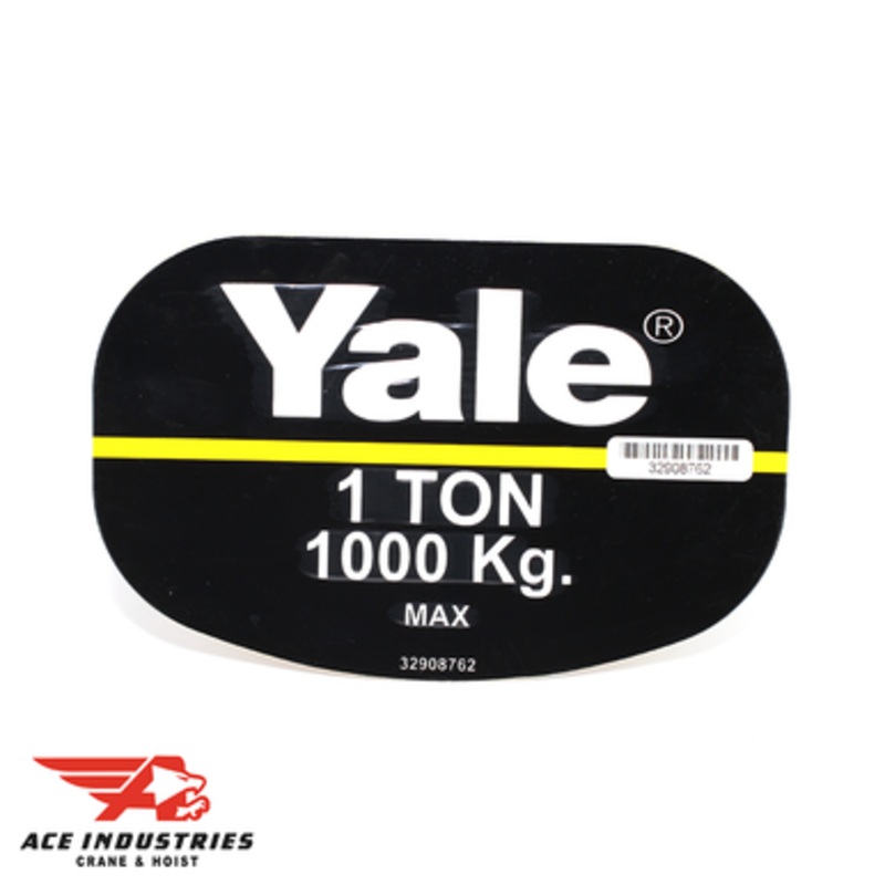 Yale Capacity Label - 32908762