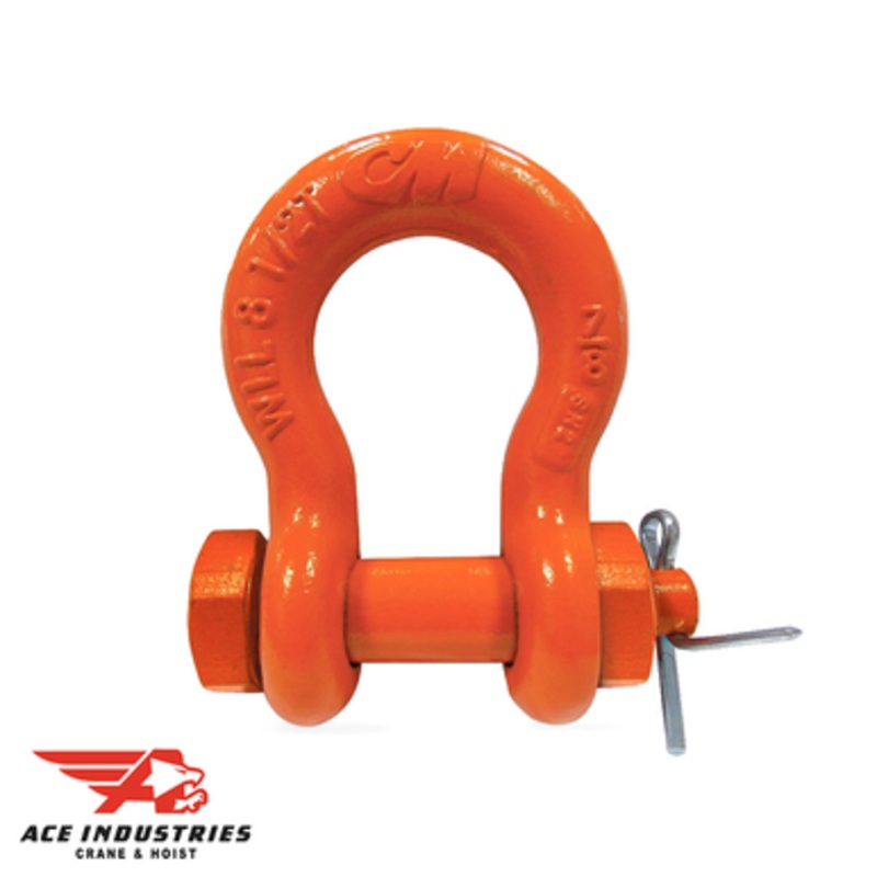 CM Super Strong Anchor Shackles Orange Powder Coated Bolt, Nut & Cotter - M848P