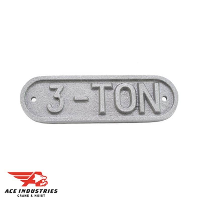 Capacity Plate 3 Ton Lower Block - NO12566
