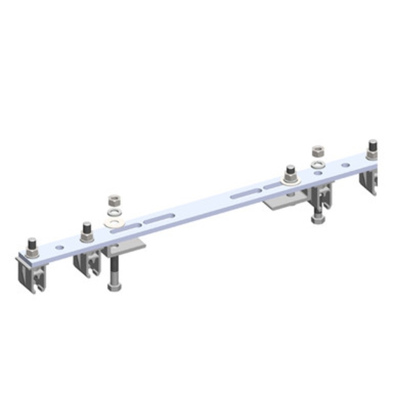 Conductix 8-Bar, Bracket, Flange, with Hanger Clamps, Plastic Snap-in, 2+2, 19 3/8 Inch L