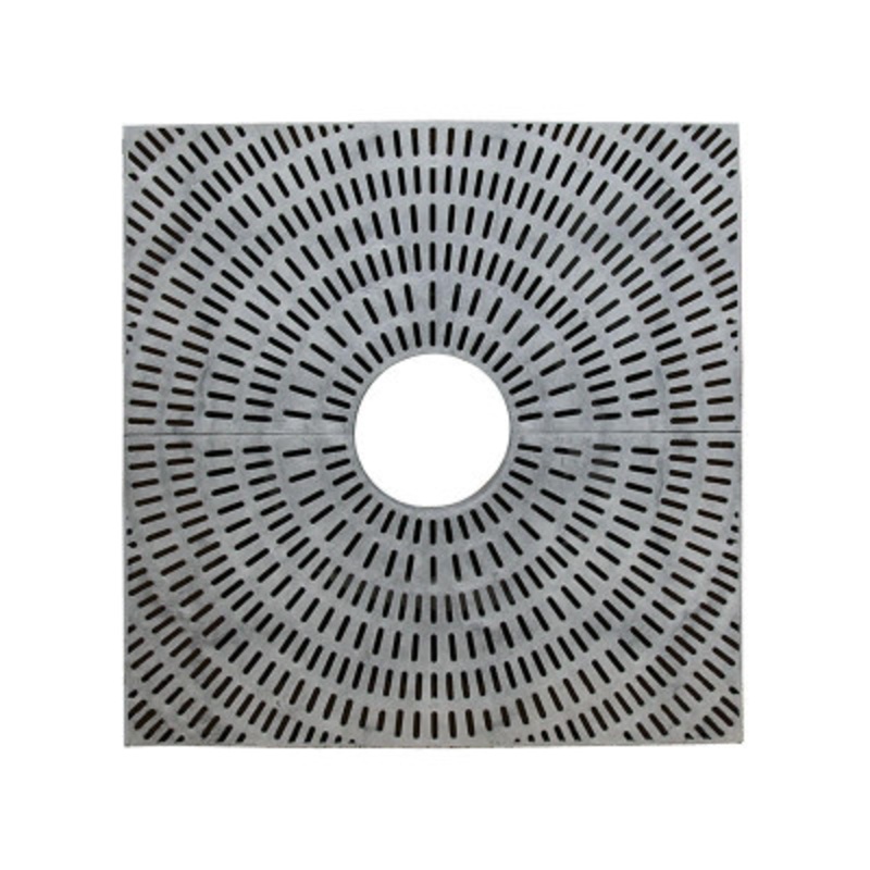 100% Recycled Plastic Tree Grate Square 60in x 60in x 2in, Black