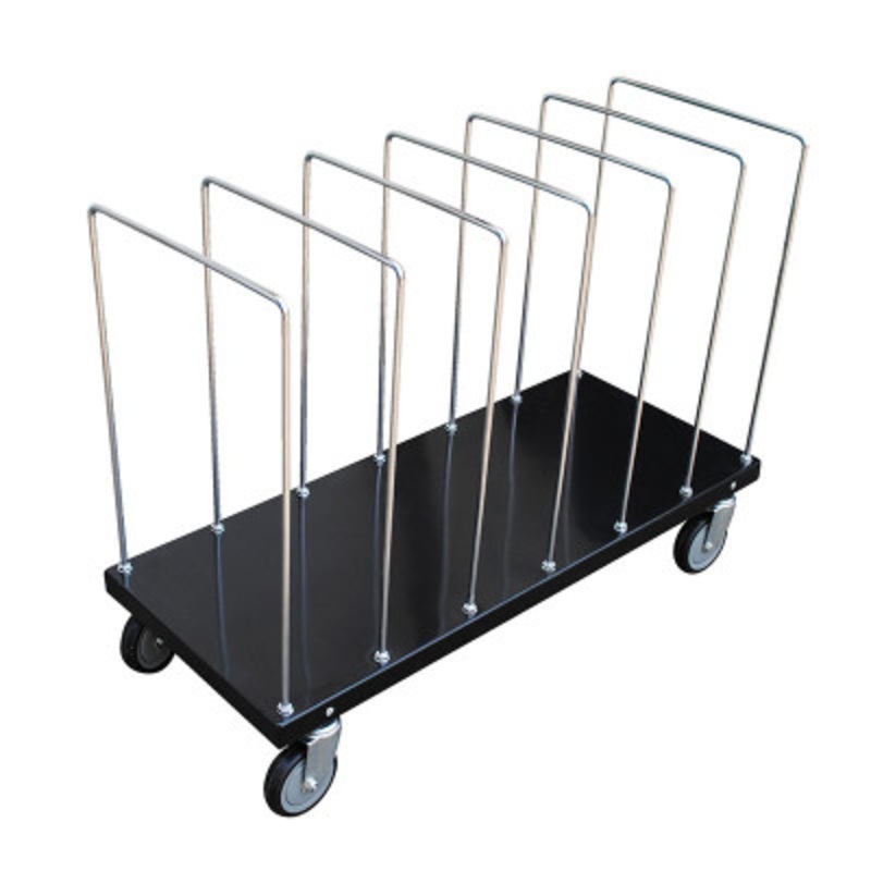 Carton Cart with Dividers, 44in x 18in x 30in, 400 lb., Black