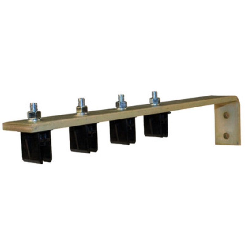 Conductix 8-Bar, Bracket, Web, with Hangers, Polycarbonate Snap-in Hangers, 4 conductor, 5 inch L Brkt