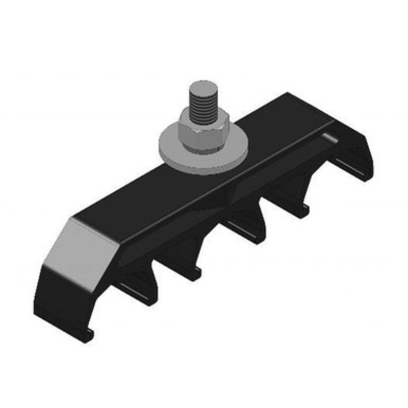 Conductix Safe-Lec 2 Hanger Clamp, 3-Pole, Standard Heat, Black Acetyl