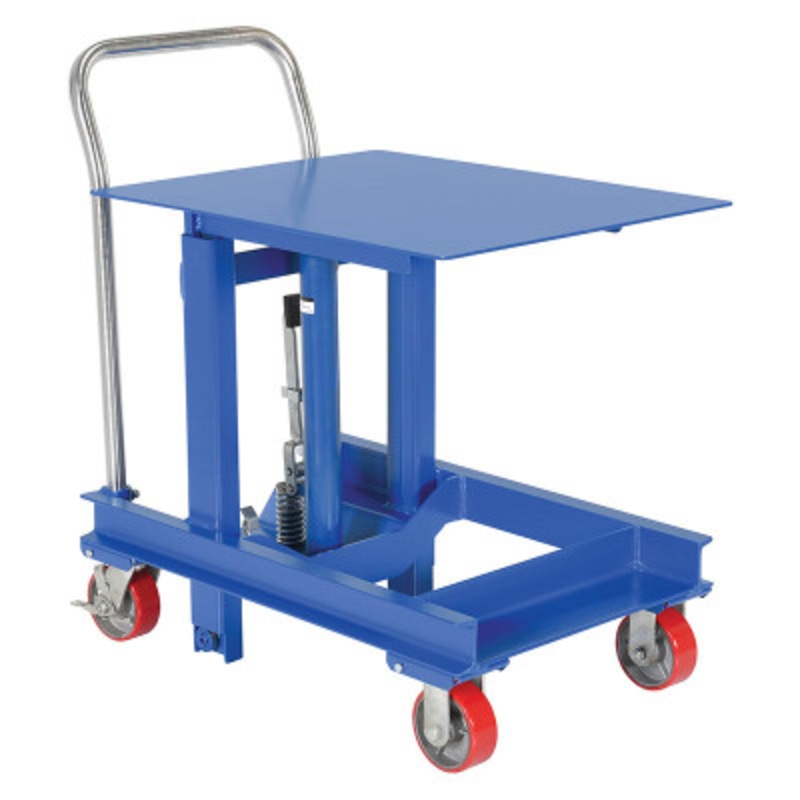 Ergonomic Manual Die Table, 24 x 30in Platform, 2000lb, Blue