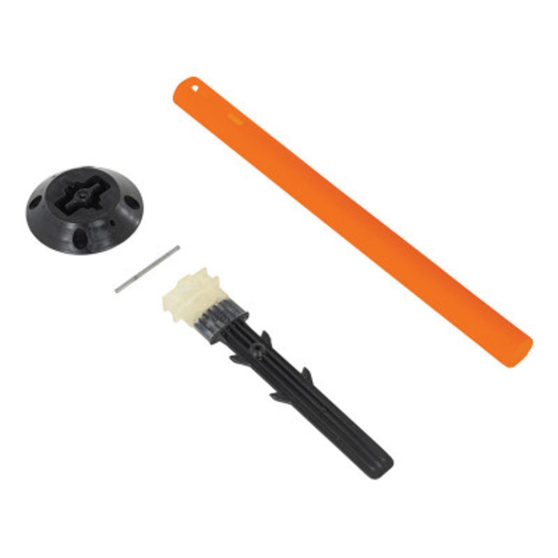 Permanent Sign Post with Base, 48in Height, Orange