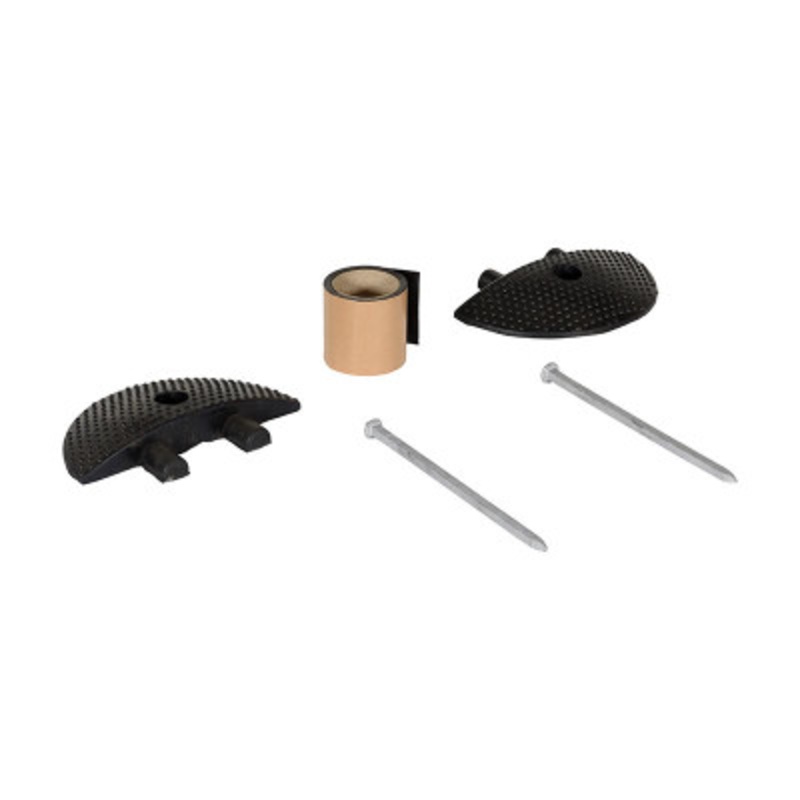 Rubber Heavy Duty Speed Bump Asphalt End Caps, Black