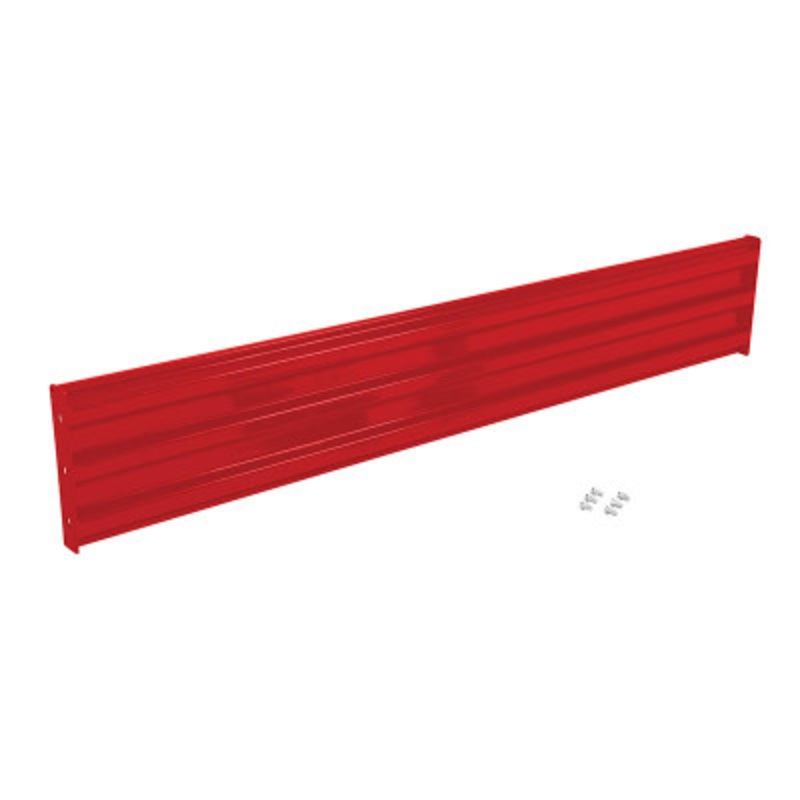 Steel Bolt On Style Guard Rail, 89.875in Length, Red