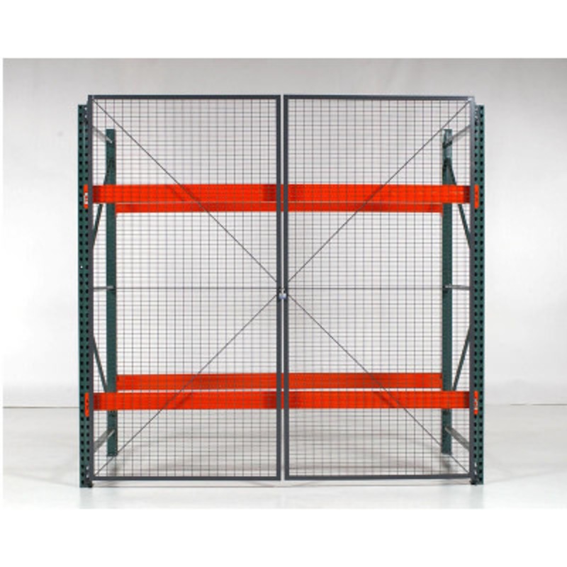 Steel Double Hinged Rack Gate 96in x 1-1/4in 96in, Gray