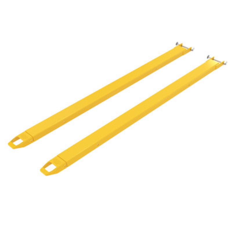 Steel Pin Style Fork Extensions, 4 x 108in, 4000 lb., Yellow