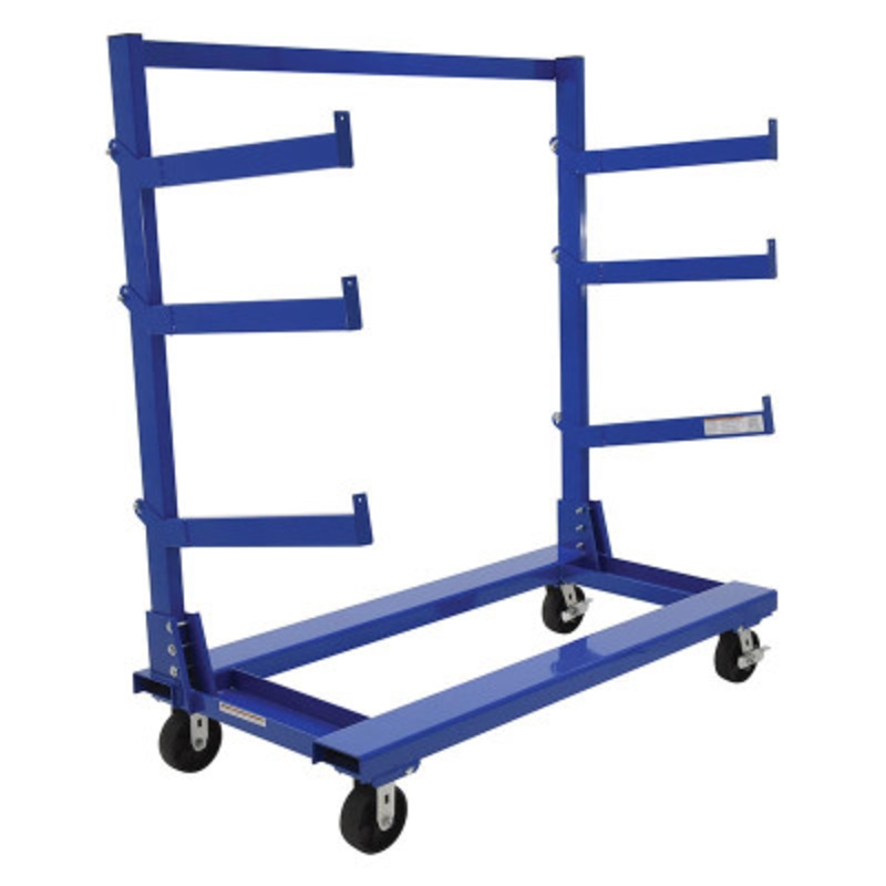Steel Portable Cantilever Cart, 30in x 60in, 2000 lb., Blue