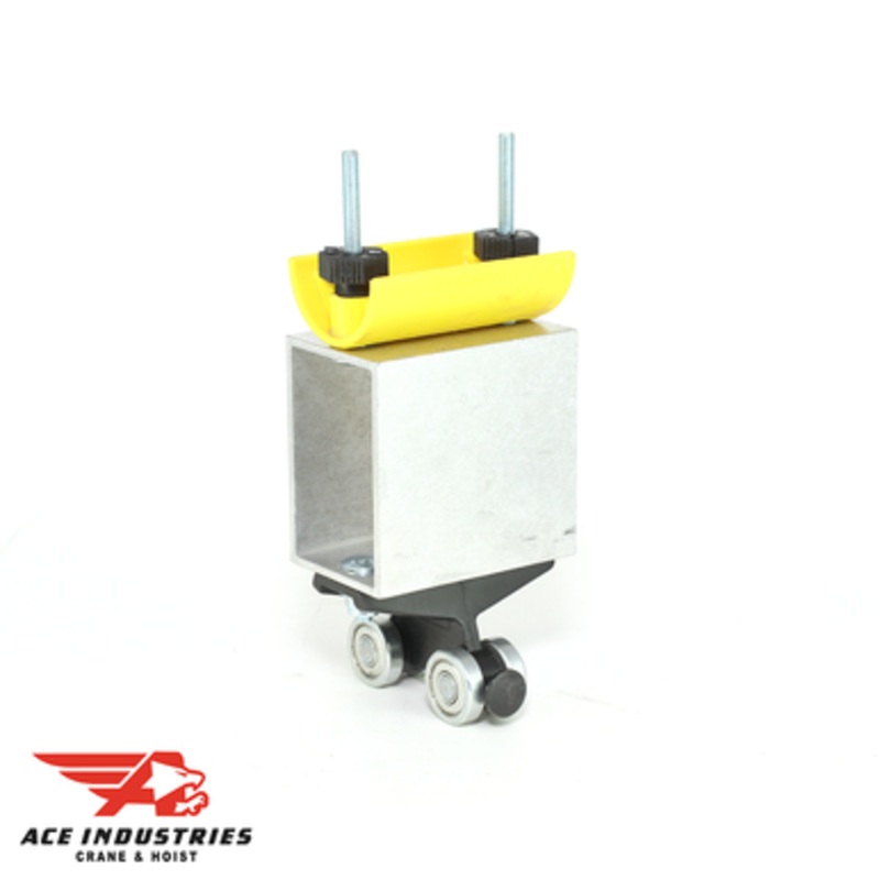 Conductix Standard Duty C-Track Festoon Tow Trolley For Flat Cable, Plastic, 2 Dia x 3 W Saddle, 3 Body Width - 28614