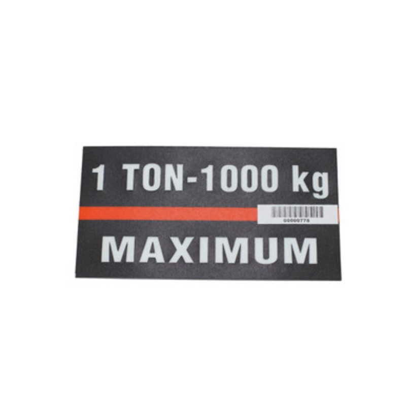 CAPACITY LABEL H & H-2 (41877)