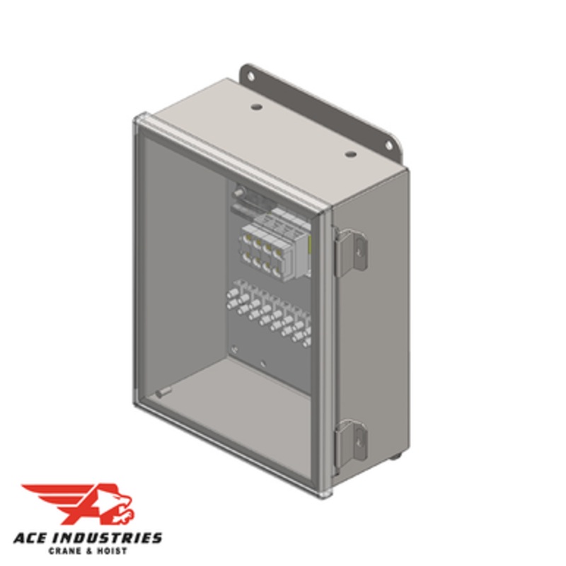 Conductix Junction Box, NEMA 4, with terminals for 12-Pole Control + 4 Power, 10 x 8 x 4 - XA-39362B