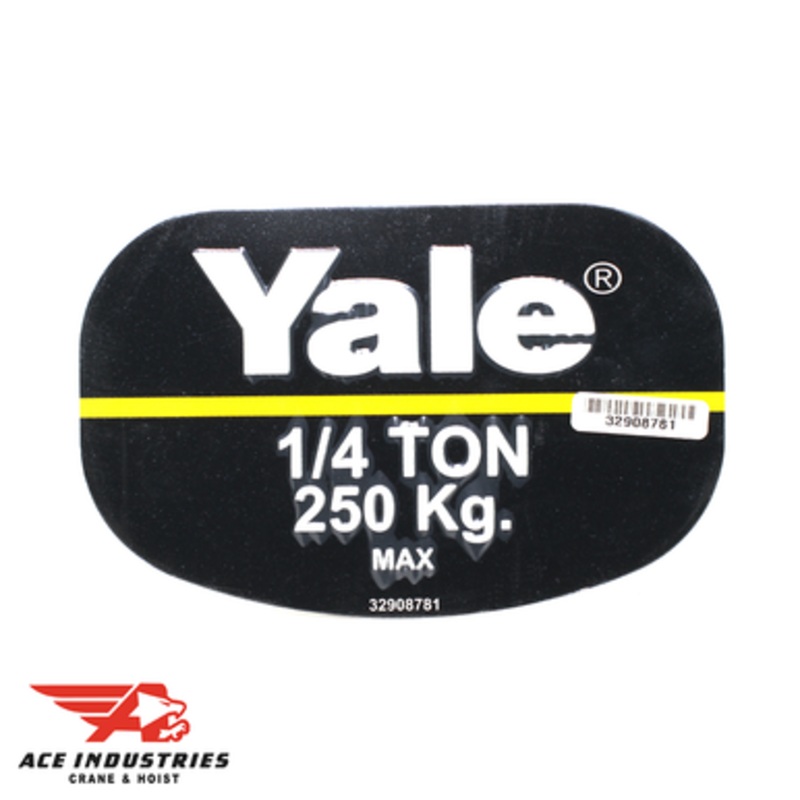 Yale Capacity Label, 1/4 Ton 250 KG - 32908781