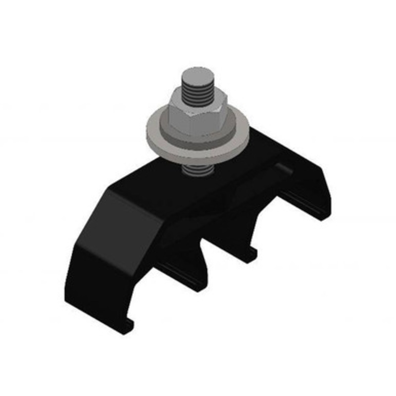 Conductix Safe-Lec 2 Hanger Clamp, 2-Pole, Standard Heat, Black Acetyl