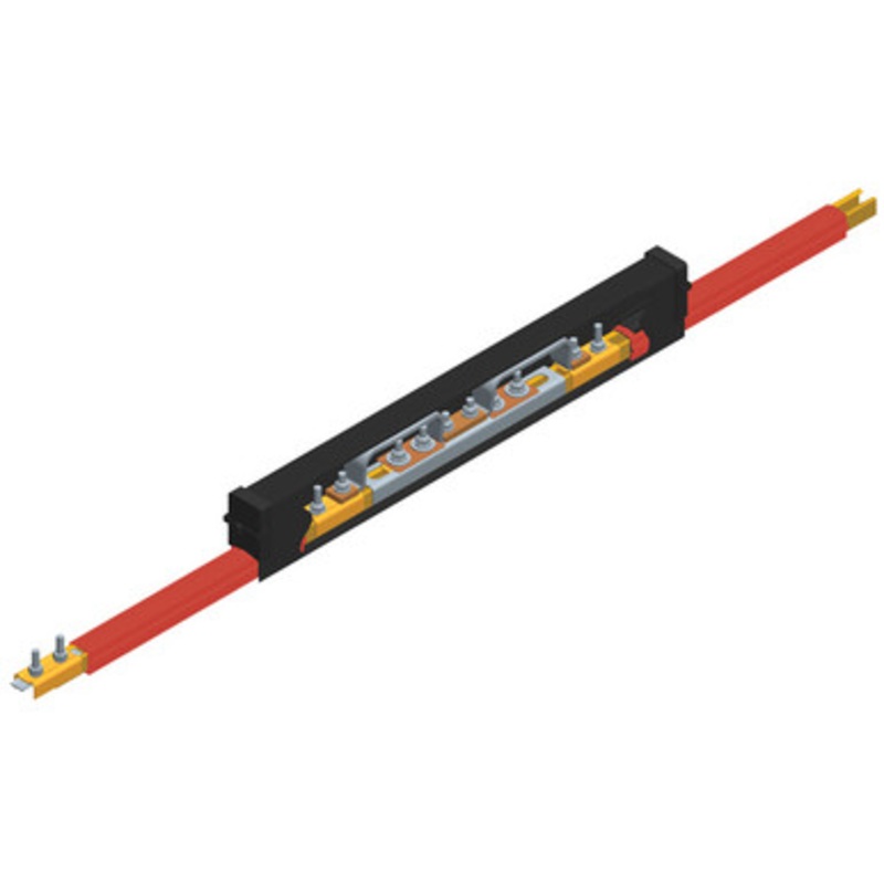 Conductix Safe-Lec 2 Expansion Section 14.76 ft., 160A Copper, Red Medium Heat Polycarbonate Cover, w/ Splice Joint