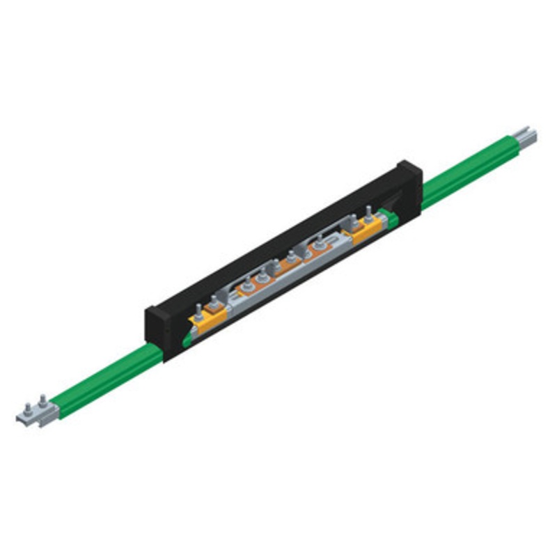 Conductix Safe-Lec 2 Expansion Section 14.76 ft., 200A AL/SS, Green PVC Cover, w/ Splice Joint