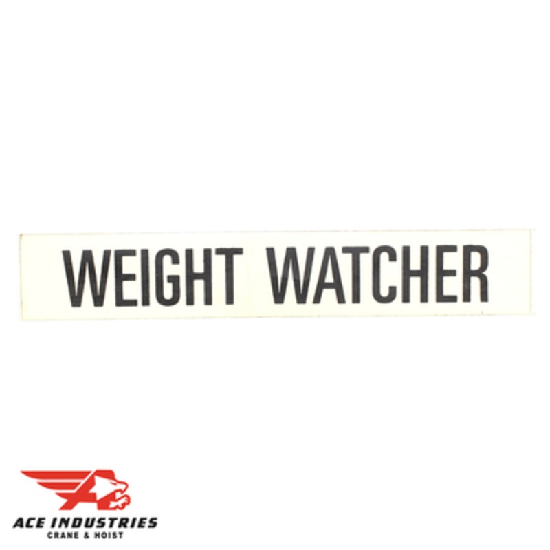 Label Weight Watcher 7/16 X 4 1/4 White Letters - 22639301