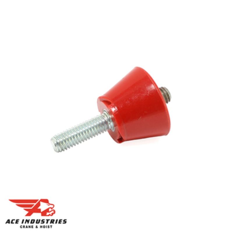 Conductix 8-Bar, Hanger Clamp Insultator, Red Medium Heat, Plated Steel Hdwe, 3/8-16 Bolt