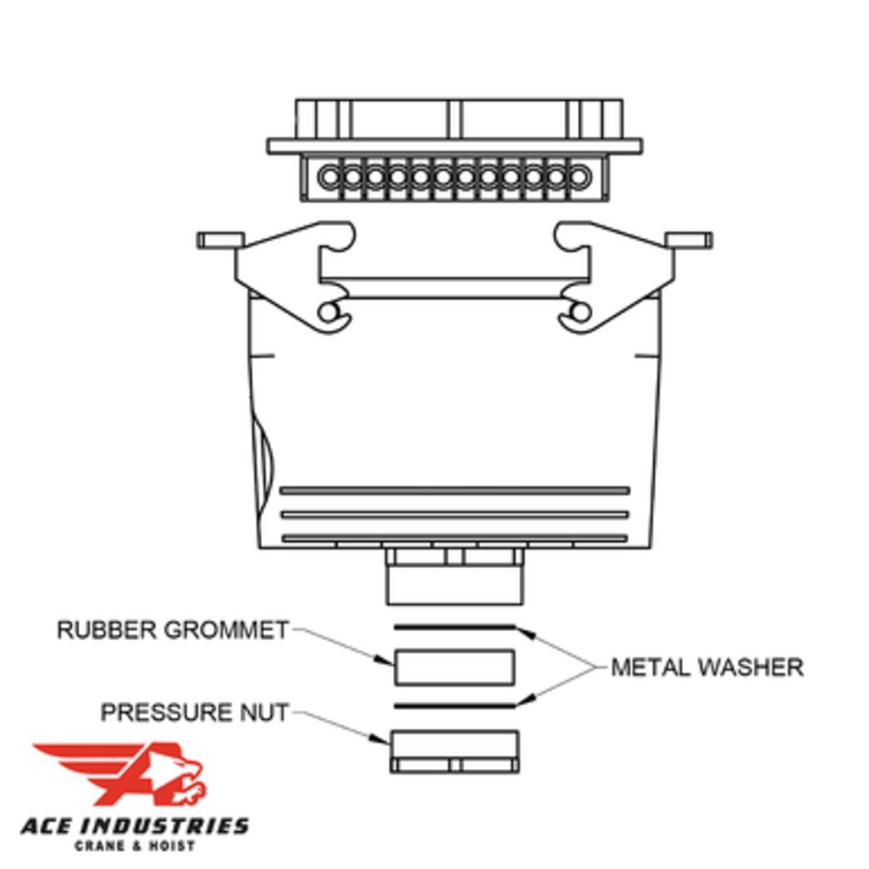 Conductix Quick-Disconnect Connector, Top Double-Lever, 24 Pin, Female - XA-39769
