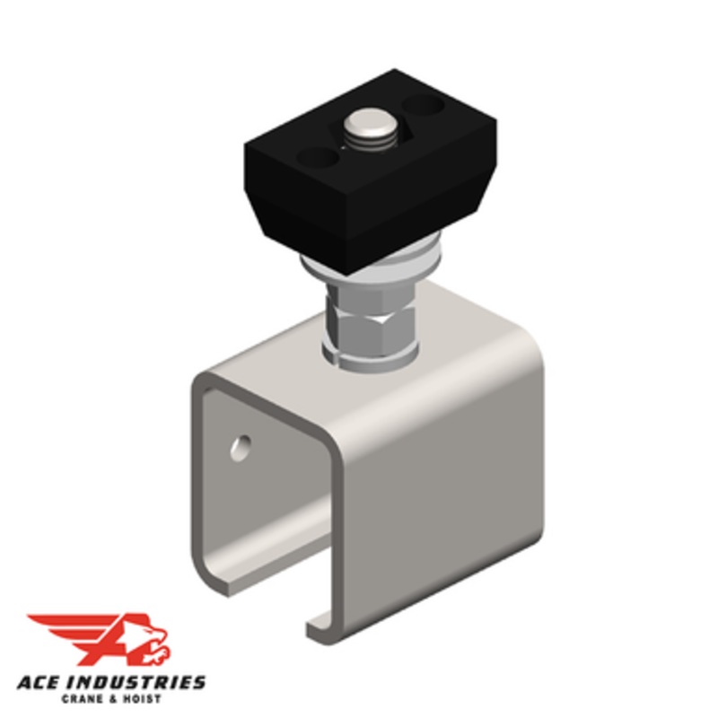 Conductix Standard Duty C-Track Festoon Track Hanger Bracket, for Cross Arm Support Channels, Stainless Steel, End-feed style