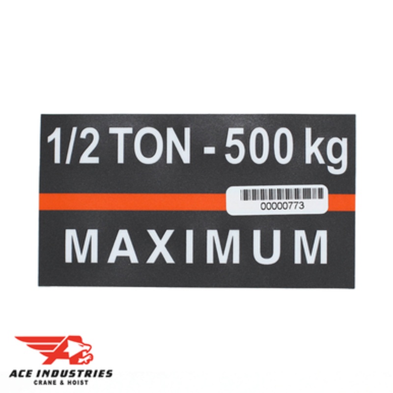 CAPACITY LABEL E & E-2, F & F-2 (41876)