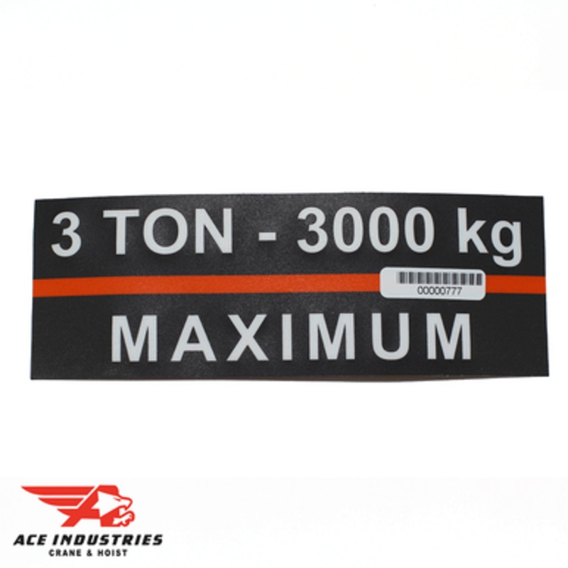CAPACITY LABEL (41927)