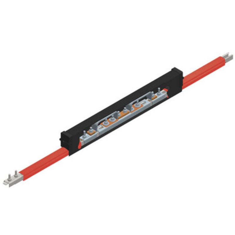 Conductix Safe-Lec 2 Expansion Section 14.76 ft., 200A AL/SS, Red Medium Heat Polycarbonate Cover, w/ Splice Joint