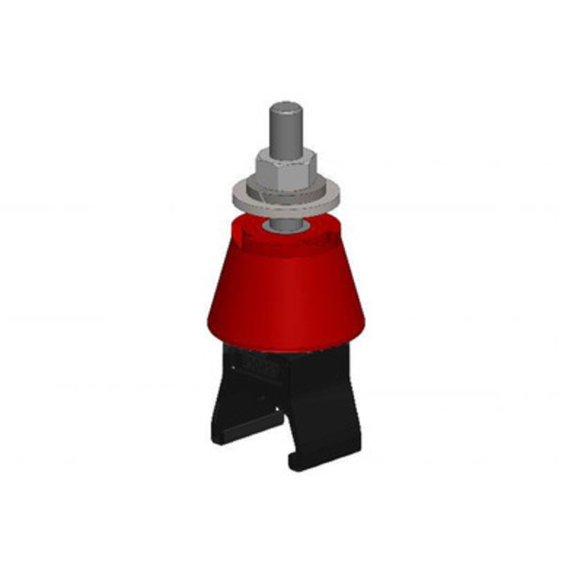 Conductix Safe-Lec 2 Hanger Clamp, 1-Pole, Standard Heat, Black, With Insulator