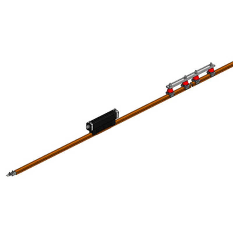 Conductix Safe-Lec 2 Power Interrupting Sections, 400A AL/SS, Orange PVC Cover