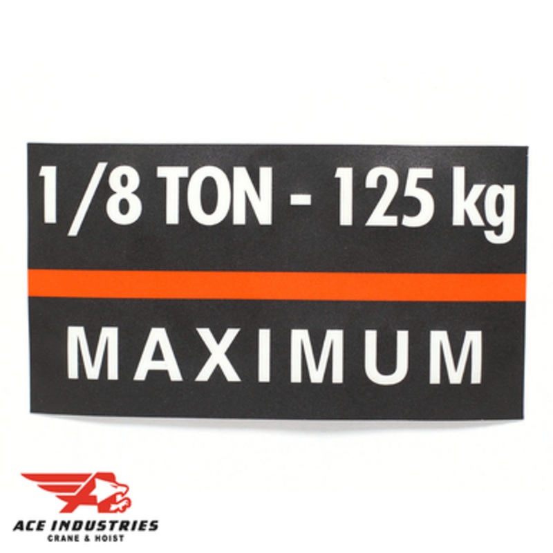 CAPACITY LABEL A & A-2, AA & AA-2 (41874)