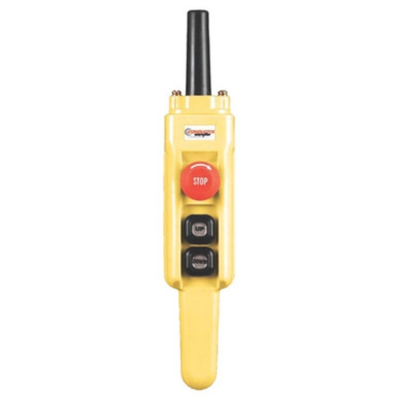 Conductix 80 Series, Pistol Grip Pendant w/Emergency Stop Button 2 Button/Single-Speed Switches