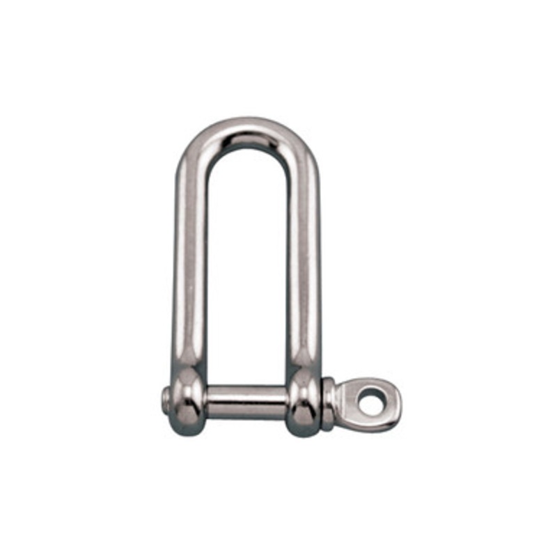 Suncor 1/4 Long D Shackle 316 Stainless Steel with Screw Pin
