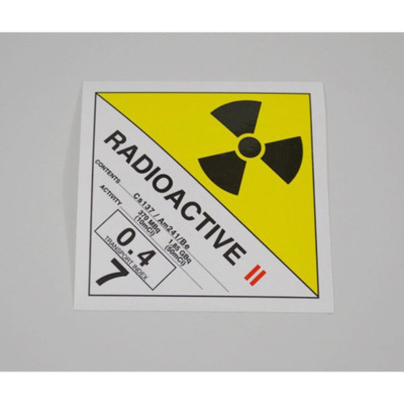Yellow II Transport Label CPN for Nuclear Gauge Case (2/Pk)