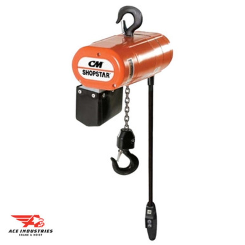 CM ShopStar 250 lb. Electric Hoist -16 fpm, Single Phase