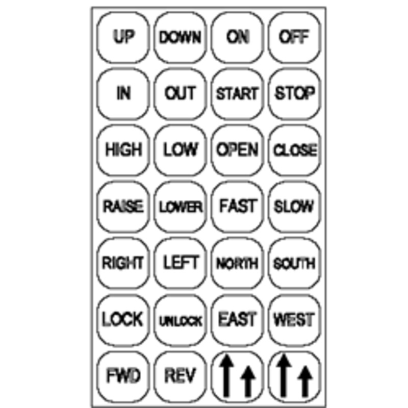 Conductix 80 Series Pendant, Button Legend Labels