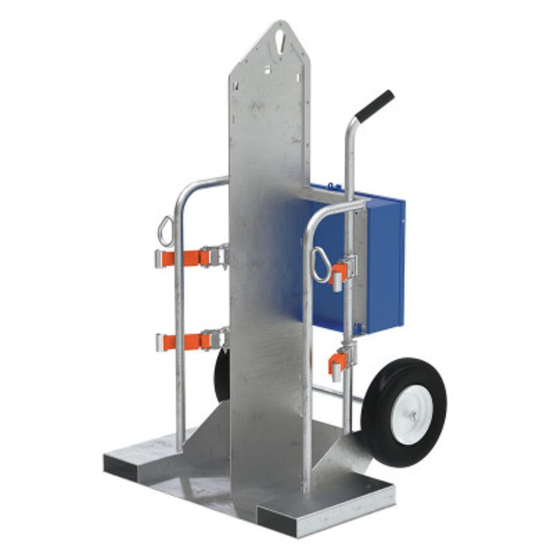 Welding Cylinder Torch Cart, 34-9/16 x 40-1/4 x 66-3/8in, 500lb