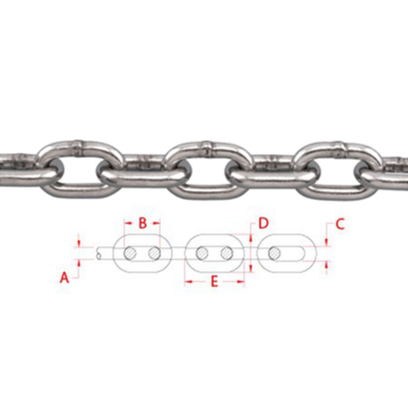 Suncor 5/16 NACM Industrial Chain 316L Stainless Steel