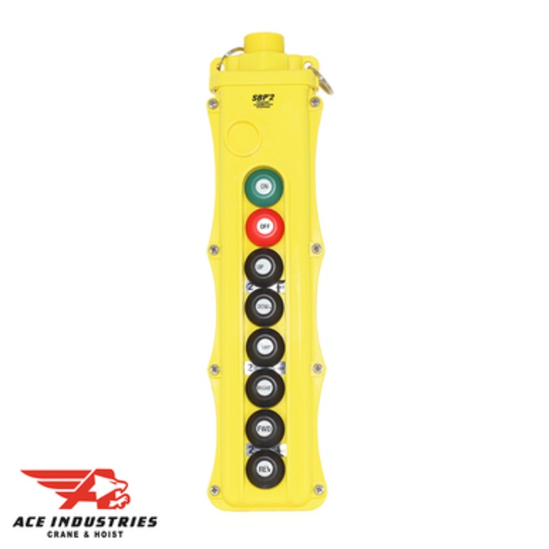 Magnetek 8-Button Pendant (6) Two-Speed With Momentary On/Off