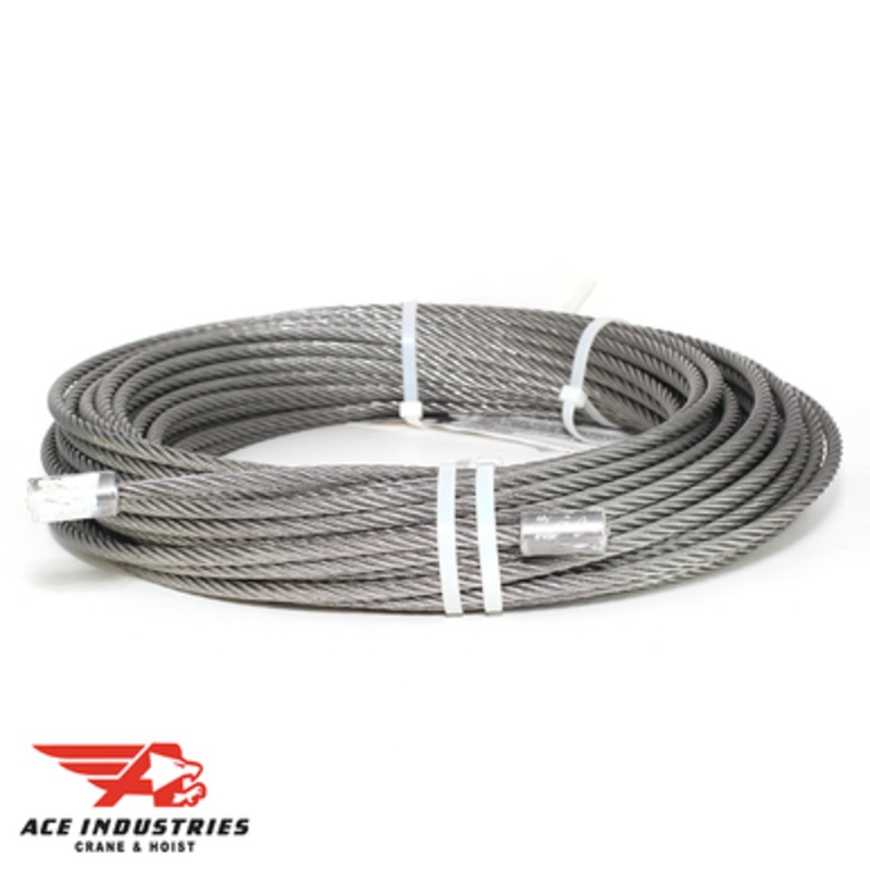 Rope and Thimble Assembly (Single Reeved Models) 3 Ton (5/16 Dia. Rope) 30' Lift 20795464