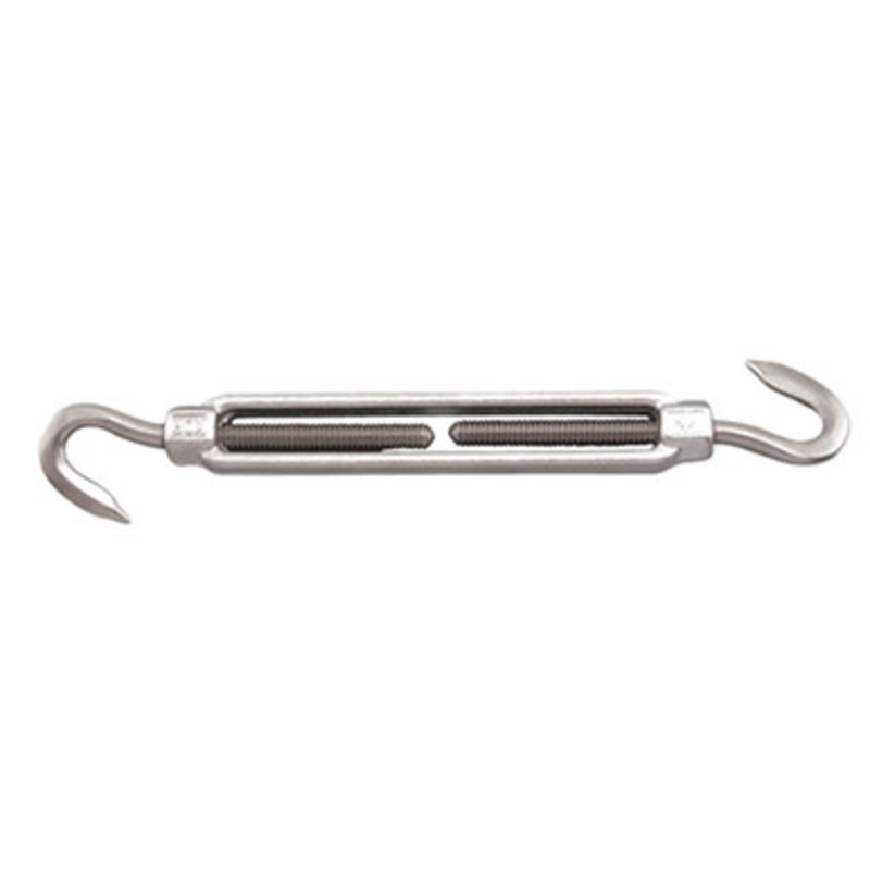 Suncor - 1/4 X 4 Forged Hook & Hook Turnbuckle 316-NM Stainless Steel